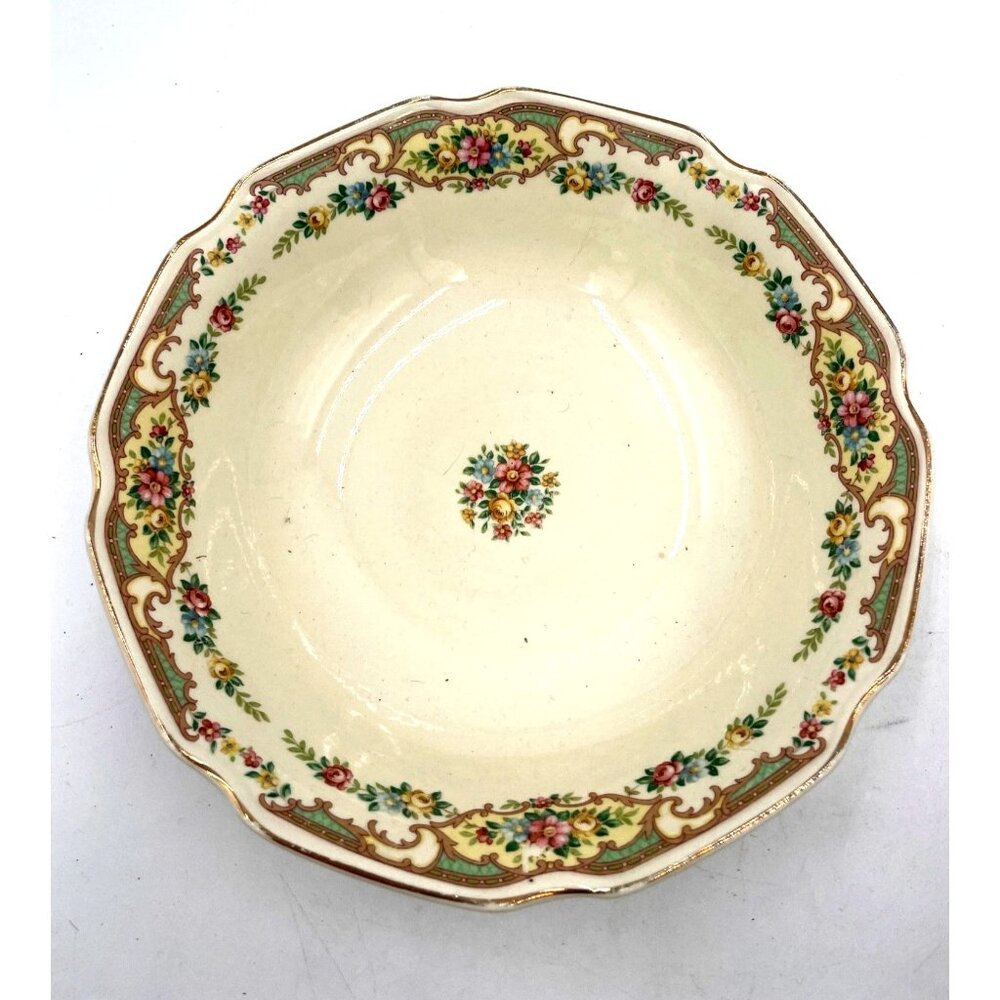 Vintage Mount Clemens Vegetable Bowl 8" Pink Blue Yellow